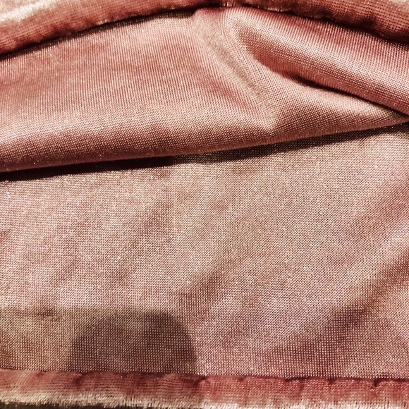 Aqua Crushed Velvet Shift Dress Pink - Picture 5 of 5